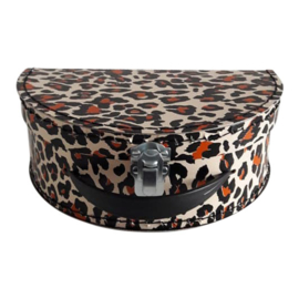 suitcase with leopard print