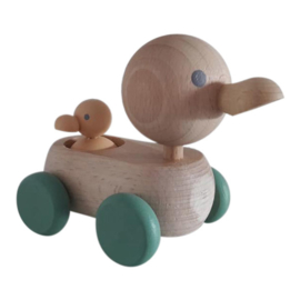 wooden mum and baby duck - nordic