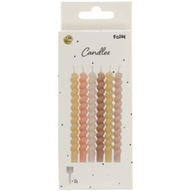 Kaarsjes Twister pale pastel