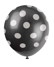 Ballonnen dot zwart/wit