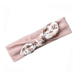 Babyhaarbandje Newborn zalm melange "vintage flower"