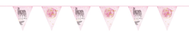 Vlaggenlijn baby animal pink 'You are loved'