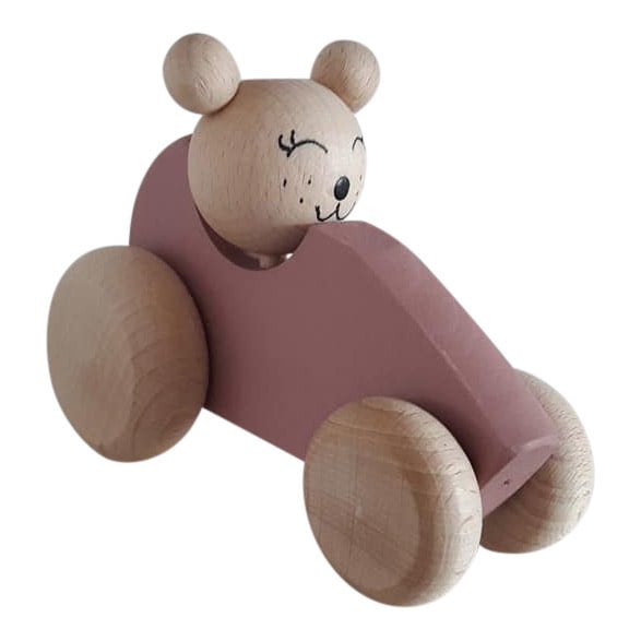 pink wooden toys