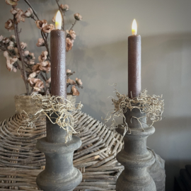 Set van 2 LED kaarsen 'Chocolade bruin' (incl. afstandsbediening)