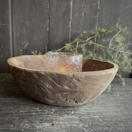 Oud houten schaaltje 5 ( Dia 22,5 cm)