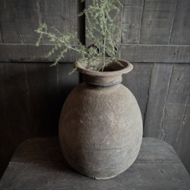Oude Nepalese bol pot XL (H 35,5 cm)