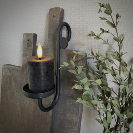 Zwart metalen glashaak (H 19 cm)
