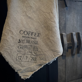 Shabby linnen  'Coffee' (45x45 cm)