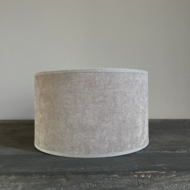 Lampenkap Taupe 'velvet' (Ø 25,5 cm.)