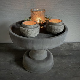 Waxinehouder 'cilinder' van beton PMR Ø 8 cm.