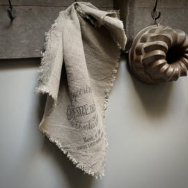 Shabby linnen  'Créme de Son' (45x45 cm)