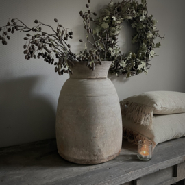 Authentieke houten Nepalese pot XXL (H 48 cm)