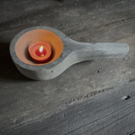 Houten lepel/ bowl M (L 20,5 cm)