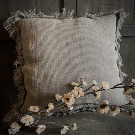 Linnen sierkussen Taupe Luksa (50x50 cm)