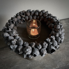 Krans Coco Fruit 'Dark grey'  (Ø 30 cm)