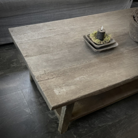 Zware houten salontafel (120 x 70)