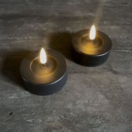 Set van 2 grote LED waxines 3D vlam (Dia 7 cm)
