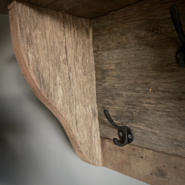 Regaal/ kapstok wagon hout (Br 90 cm)