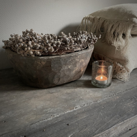Oud houten bowl  (Ø 32,5 cm)
