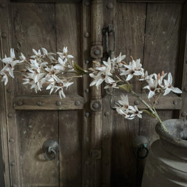 Zijden bloemen tak 'gebroken wit'  (95 cm)
