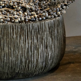 Massief houten trog/ schaal Luksa (Dia 35 cm.)