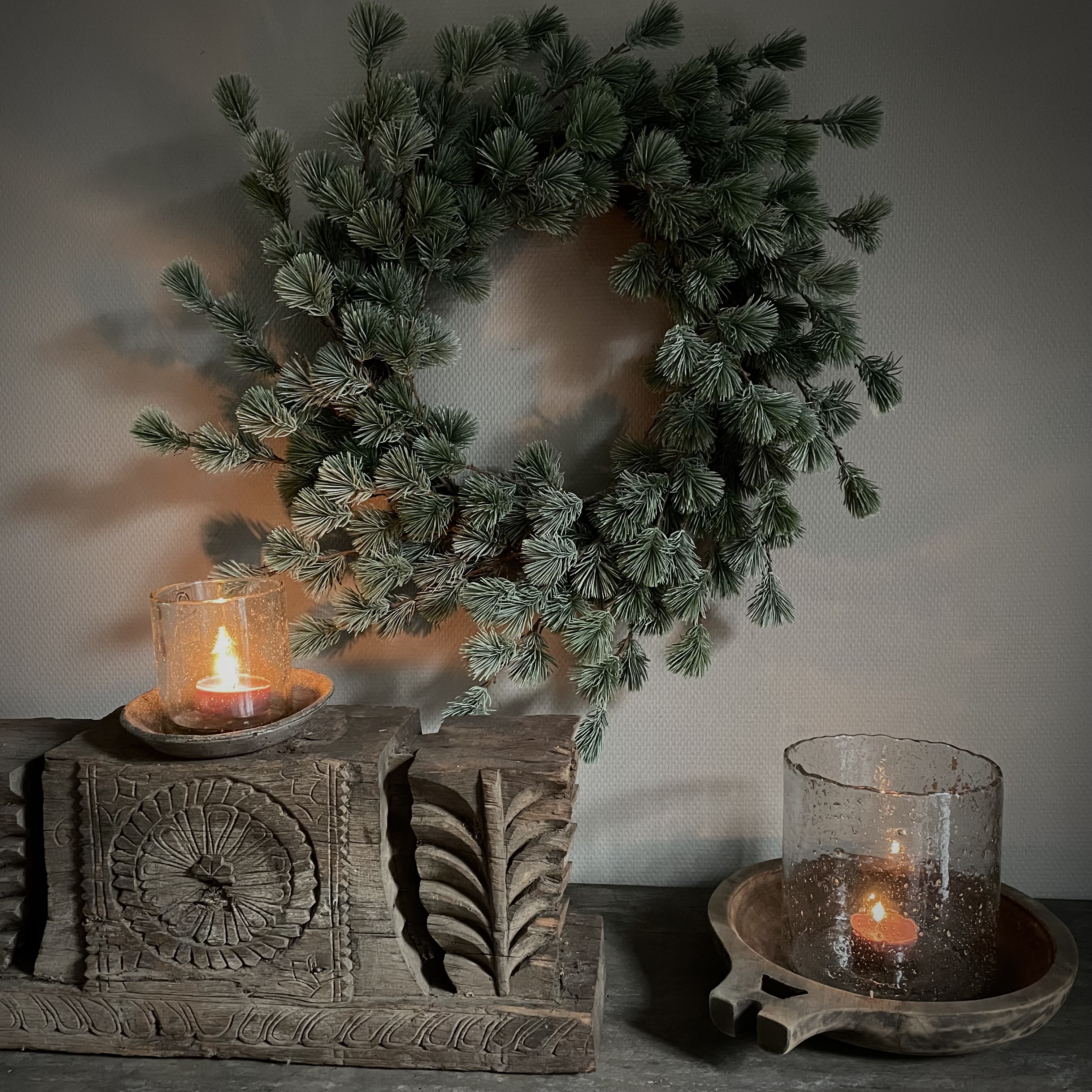 Larix 'kunst' krans  XL (Ø 60 cm)