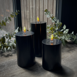 Set van 3 outdoor LED kaarsen 'Zwart'