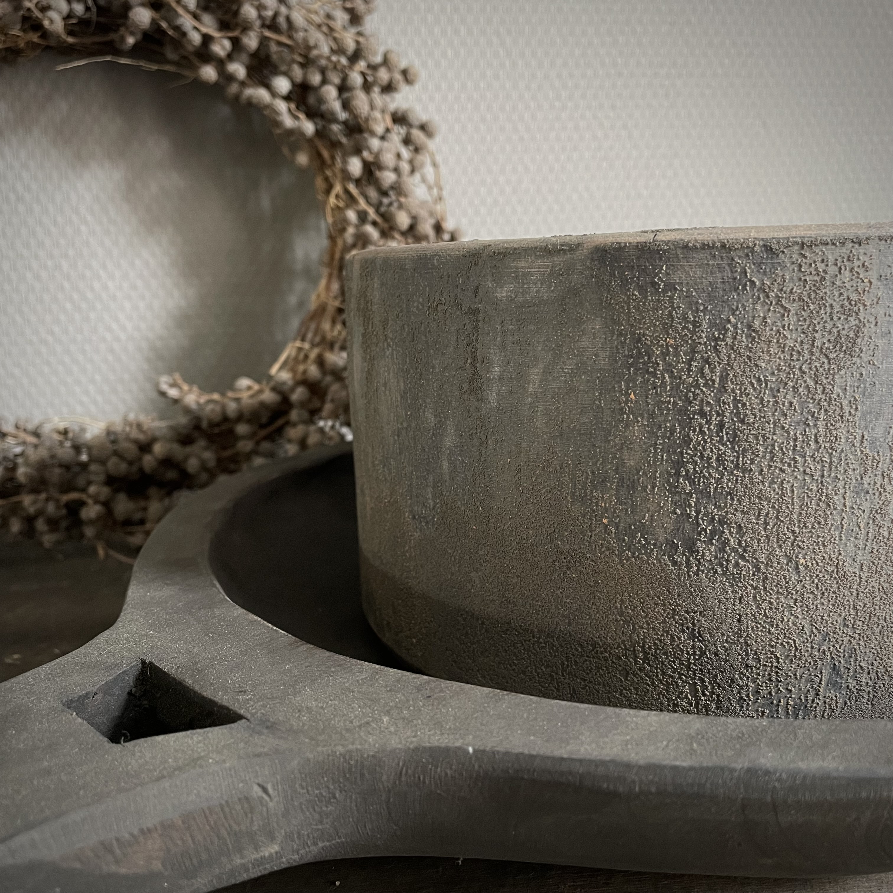 Aardewerken bowl (H 11 cm)