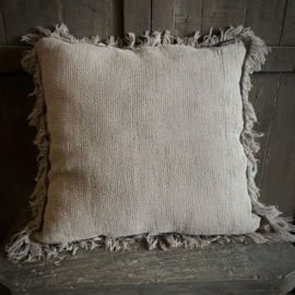 Linnen sierkussen Taupe Luksa (50x50 cm)