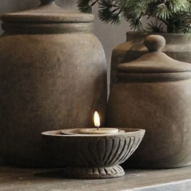 Massief houten kandelaar 'Bayu' Luksa ( 18 cm.)