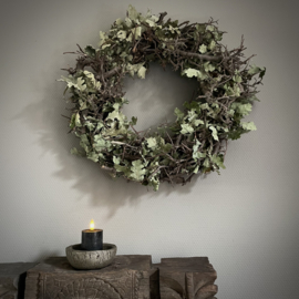 Bonsai krans met eikenblad  (Ø 50 cm)
