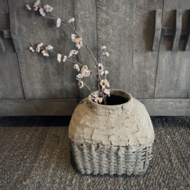 Authentieke Chinese leemmand w (33 cm hoog)
