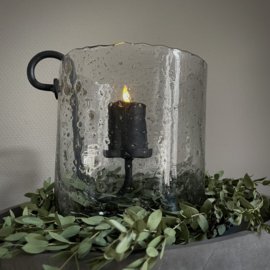 Zwart metalen glashaak (H 19 cm)