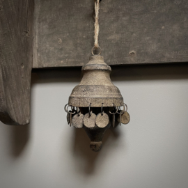 Metalen klos 'muntjes' (H 17 cm)