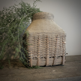 Authentieke Chinese leemmand k (42 cm hoog)