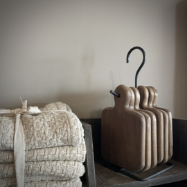 Set van 6 houten onderzetters (H 25 cm)