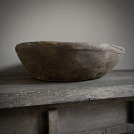 Oude houten schaal Nr 122  (Ø 45,5 cm)