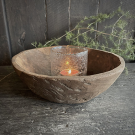 Oud houten schaaltje 5 ( Dia 22,5 cm)