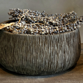Massief houten trog/ schaal Luksa (Dia 35 cm.)