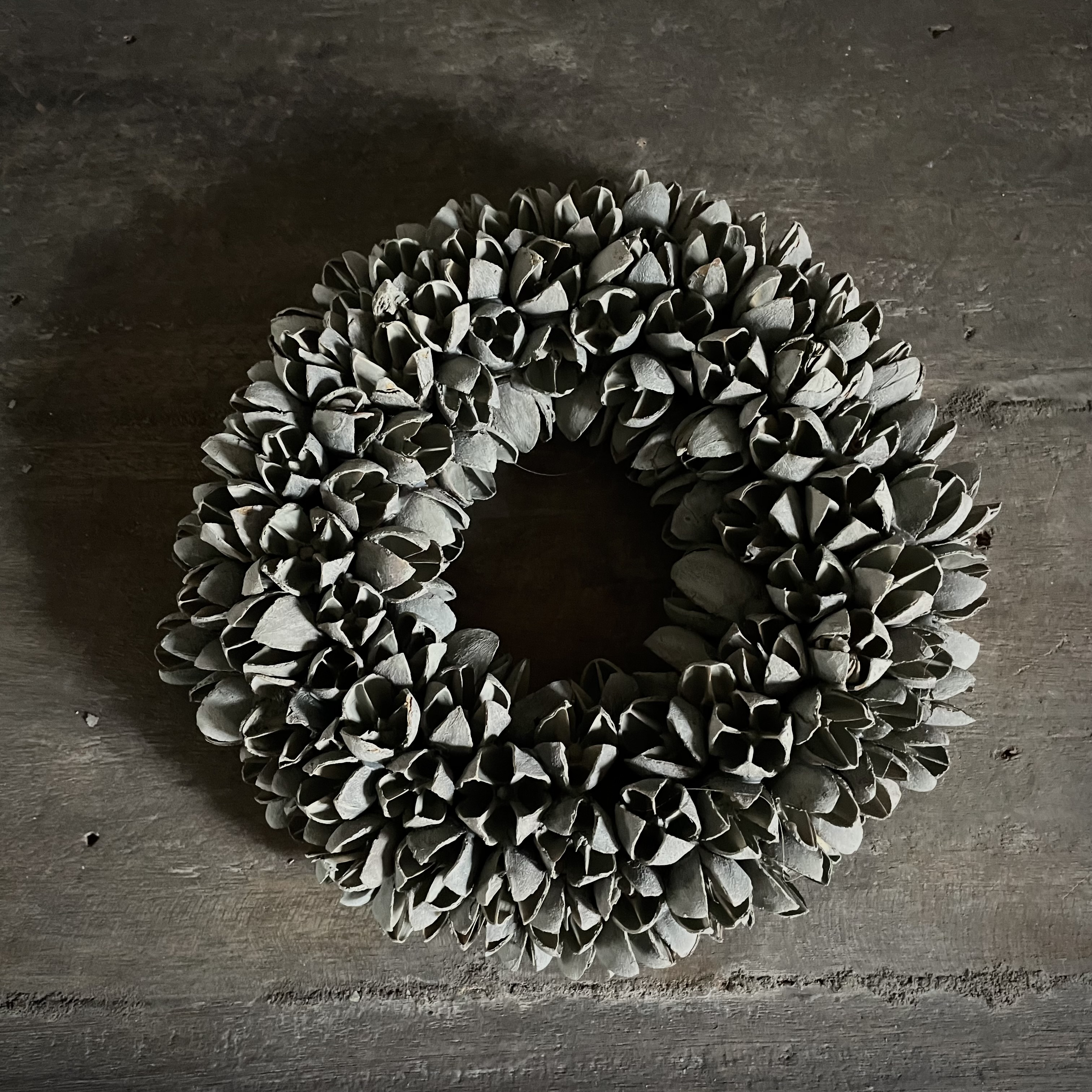 Krans Bakuli 'Grey wash'  (Ø 20 cm)