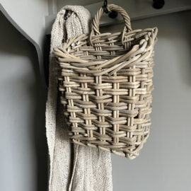 Hang/ kapstok mand M 'rattan' (H 32 cm)