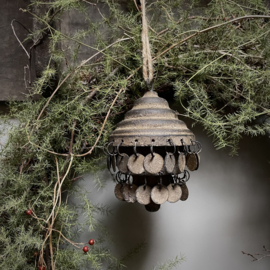 Metalen klos 'muntjes' (H 17 cm)