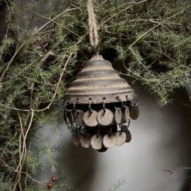 Metalen klos 'muntjes' (H 17 cm)