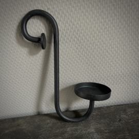Zwart metalen glashaak (H 19 cm)