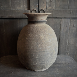 Oude Nepalese bol pot XL (H 35,5 cm)
