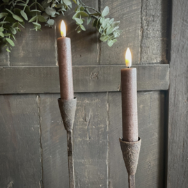 Set van 2 LED kaarsen 'Chocolade bruin' (incl. afstandsbediening)