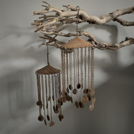 Chinees hoedje met ketting en muntjes (M)