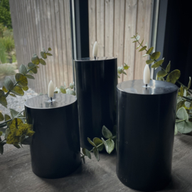 Set van 3 outdoor LED kaarsen 'Zwart'