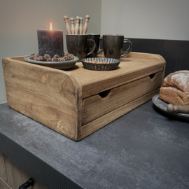 Plateau met lade  (Br 46 cm)