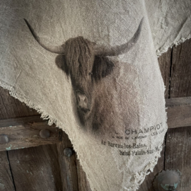 Shabby linnen  'Hooglander kleur' (45x45 cm)